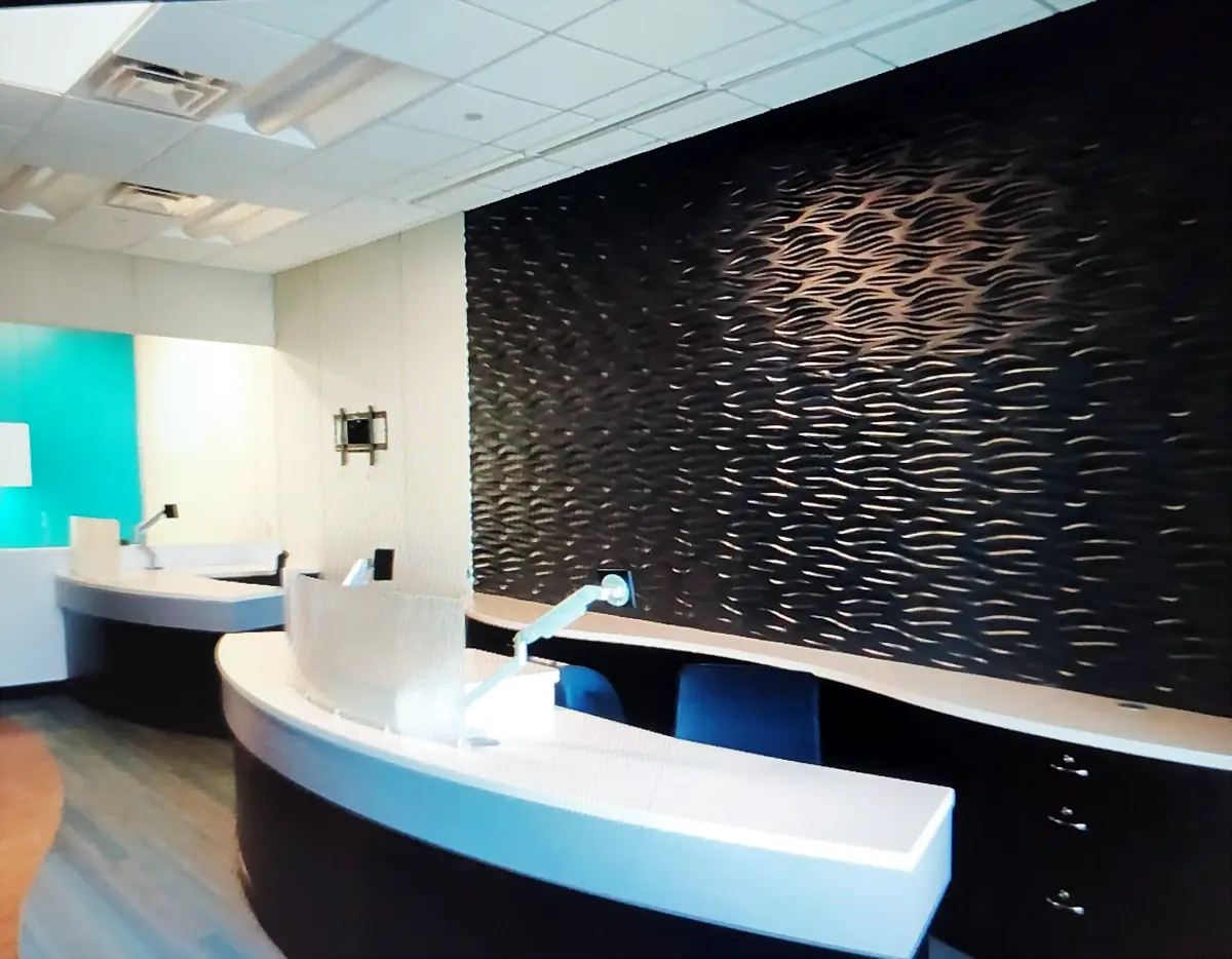 Aloha Pacific Federal Credit Union branch interior in Kahului, Maui, built by Can Can Builders